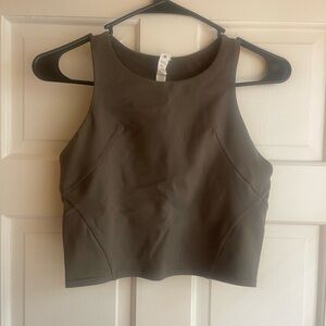 Lululemon align cropped tank, Size 6, Olive /army green